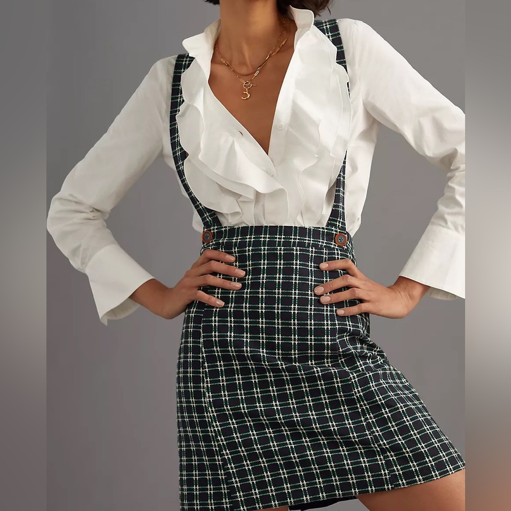 Maeve Plaid Pinafore Skirt